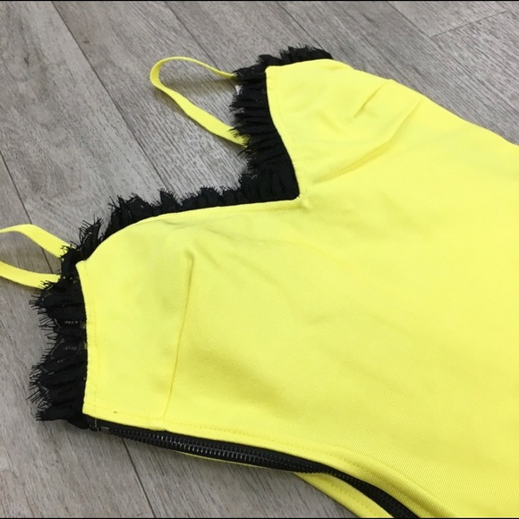 New Bandage & Lace Spaghetti Zipper Dress - Picture 5 of 6